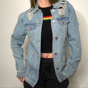 Distressed Denim Jacket